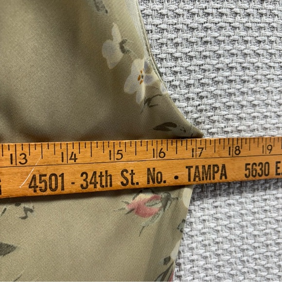 NOS 90s Positive Attitude Sz 12 Floral Fairy Romantic Sheer Midi Dress W/ Wrap - Picture 14 of 15